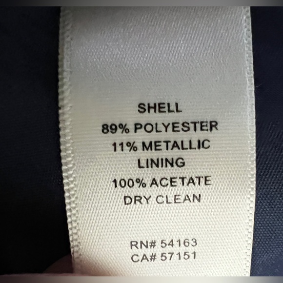NWOT ELIZA J Navy Blue White + Gold Metallic A-Line Formal Knee Length Skirt 4 - Picture 7 of 8
